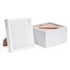 Nicola Spring 3d Box Photo Frames - 8" X 8" - White - Pack Of 5