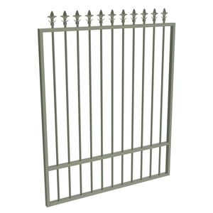 ProtectorAl 800 - 1200 x 1500mm Pale Eucalypt Aluminium Spear Top Pool Gate With Mid Rail