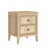 Cosmoliving Bedside Table 2 Drawer Dresser Modern Nightstand for Bedroom