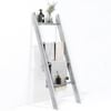 Costway 4-tier Wall Leaning Blanket Ladder Wood Display Rack Grey