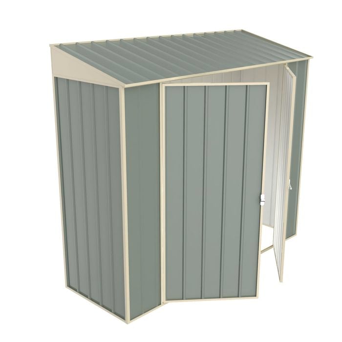 Build-a-Shed 0.8 x 2.3 x 2.0m Skillion Double Hinged Side Door Shed - Green