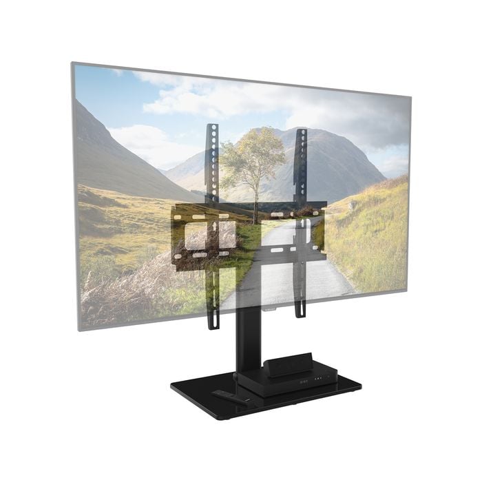 Universal Table Top Tv Stand With Bracket Adjustable Height For 37 55 Inch Various Vesa Black Bunnings Australia