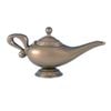 Genie Lamp Costume Accessory – One Piece Moulded Prop in Tarnished Gold Colour, One-Size