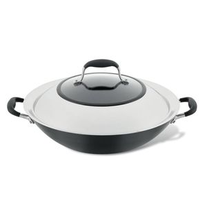 Anolon Advanced Home Covered Wok with Side Handles 36cm Onyx