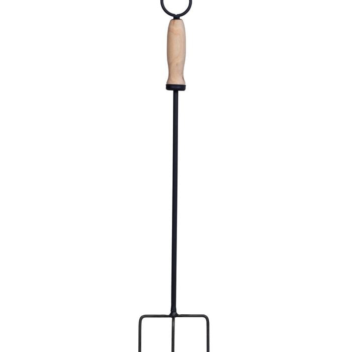 Glow 10 x 70cm Toasting Fork Black Steel With Timber Handle