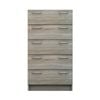 Tribecca Light Sonoma Oak 5 Drawer Chest
