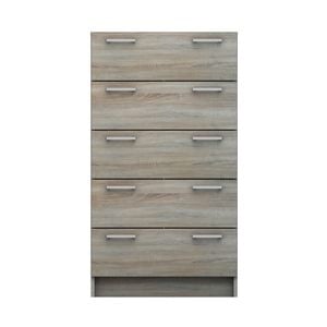 Tribecca Light Sonoma Oak 5 Drawer Chest