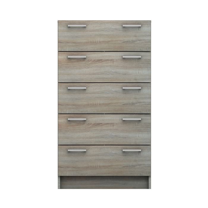 Tribecca Light Sonoma Oak 5 Drawer Chest
