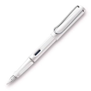 Lamy Safari Fountain Pen Fine Nib Tip Plastic Office/school Writing Shiny White