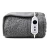 Dreamaker Teddy Fleece Electric Heated Throw Blanket Light Grey 130x160cm | Overheat Protection, Auto-Off & Machine Washable