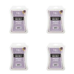 4PK WoodWick Amethyst & Amber Scented Wax Melt Cube 9.7oz