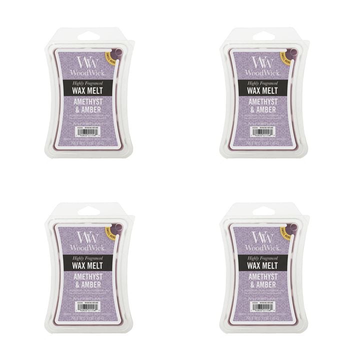 4PK WoodWick Amethyst & Amber Scented Wax Melt Cube 9.7oz