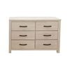 Foxglove Dresser 6 Chest of Drawers Solid Wood Tallboy Storage Cabinet - White
