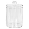 Harbour Housewares Reusable Plastic Bathroom Canister with Clear Lid