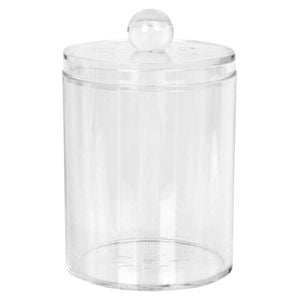 Harbour Housewares Reusable Plastic Bathroom Canister with Clear Lid
