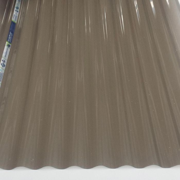 Suntuf 2400mm Bronze Tint Corrugated Polycarbonate Sheet