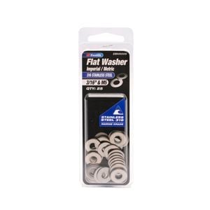 Zenith Flat Washer Suits 3/16" & M5 SS316 25pk