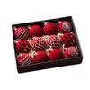 Catzon 12 Pcs Flocked Christmas Balls Ornaments 8CM for Xmas Tree Holiday Wreath Garland Decor-Red