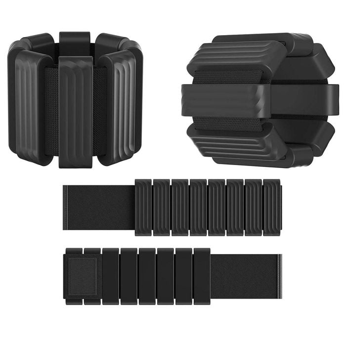 Fohoa 2 Pack Adjustable Ankle Wrist Weights 1lb Each (black)