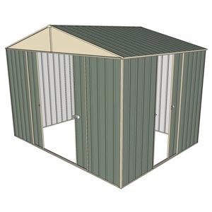Build-a-Shed 3.0 x 2.3 x 2.3m Triple Sliding Door Shed - Green