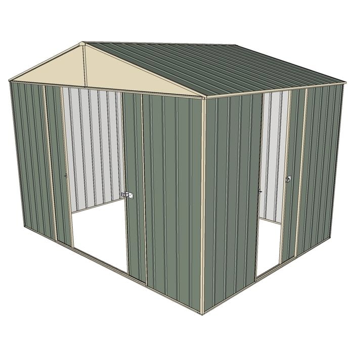 Build-a-Shed 3.0 x 2.3 x 2.3m Triple Sliding Door Shed - Green