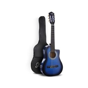 Alpha 34" Guitar Classical Acoustic Cutaway Wooden Kids 1/2 Size Blue