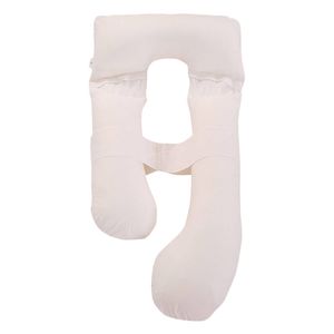 Catzon U-shaped Pregnancy Pillow Side Sleeping Belly Support-white