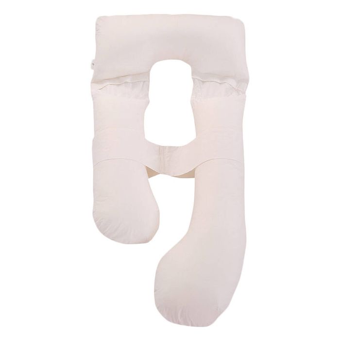 Catzon U-shaped Pregnancy Pillow Side Sleeping Belly Support-white