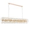 Telbix Lerida Modern Pendant Hanging Lamp Light Metal Crystal Gold Clear Gloss