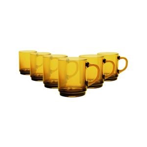 Duralex Versailles Glass Mugs - 260ml - Pack of 6