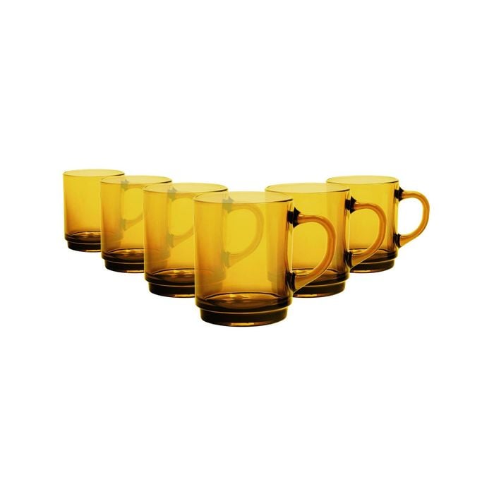 Duralex Versailles Glass Mugs - 260ml - Pack of 6