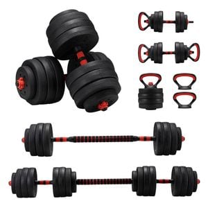 Propulse 40kg Adjustable Dumbbell Barbell Set Home Gym Weights Exercise