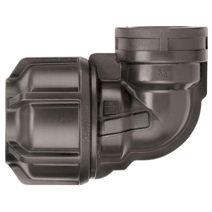 Philmac Metric 16mm x 1/2" Poly x FI BSP Pipe Elbow