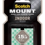 Scotch-Mount 2.54 x 2.54 cm Indoor Double-Sided Mounting Squares