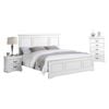 4 Pieces Bedroom Suite in Solid Wood & MDF King Size White Colour Bed, Bedside Table & Tallboy