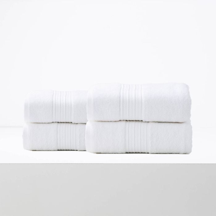 4pc Renee Taylor Brentwood 650GSM Low Twist Bath Sheet Bright