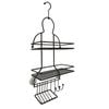 Barelli Black Bathroom Shower Caddy With Hooks