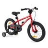 Costway Kids Dual-brake Bicycle W/training Wheels Adjustable Bike - Red