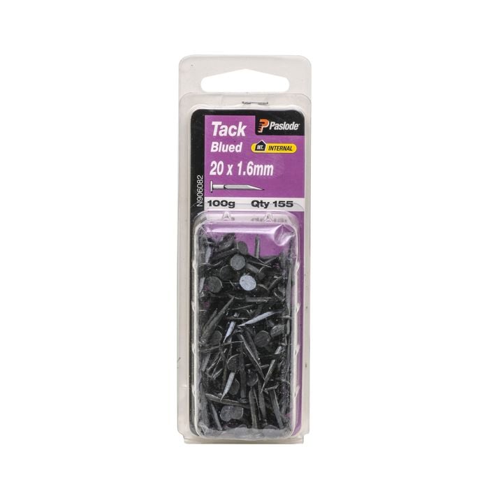 Paslode 20 x 1.6mm 100g Blued Tack Nail - 155 Pack