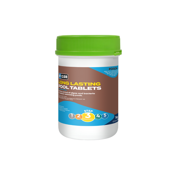 Hy-Clor 1kg Long Lasting Pool Chlorine Tablets