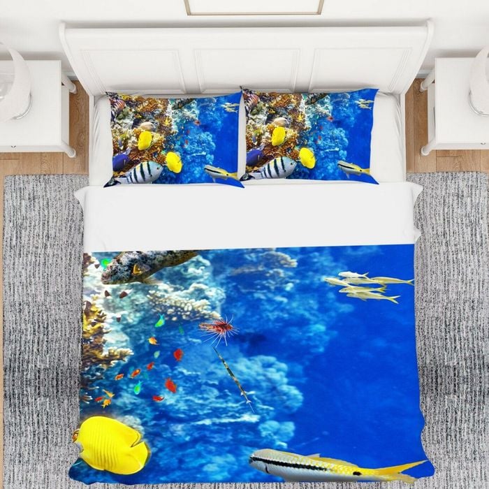 3D Marine Life 318 Bed Pillowcases Quilt King Size