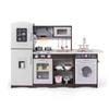 Costway Play Kitchen Chef Pretend Cooking Toy Set w/Accessories Brown