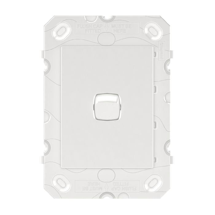 HPM ARTEOR 1 Gang Wall Switch - Grid Only - White