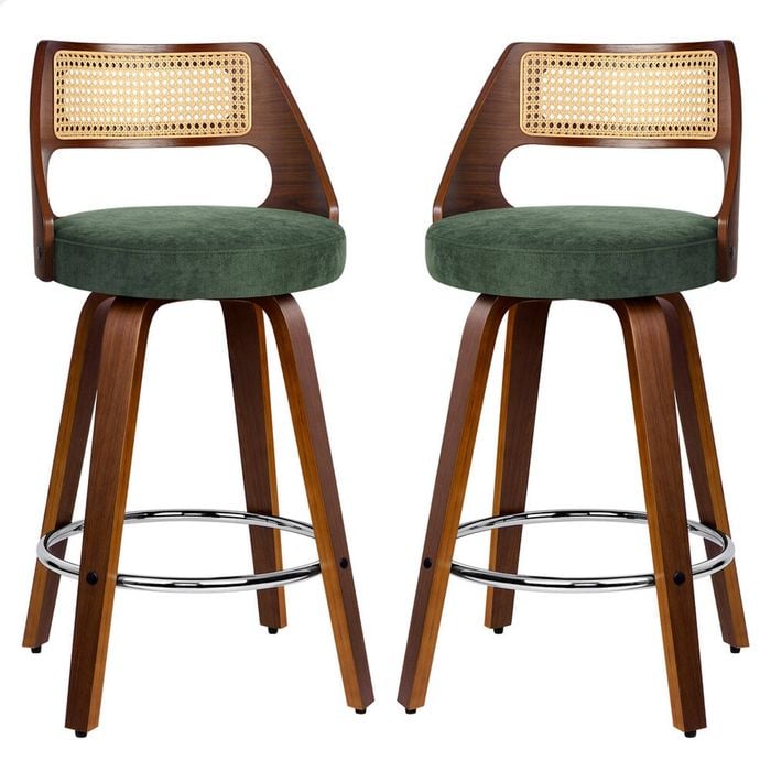 ALFORDSON Bar Stools Chenille 2X