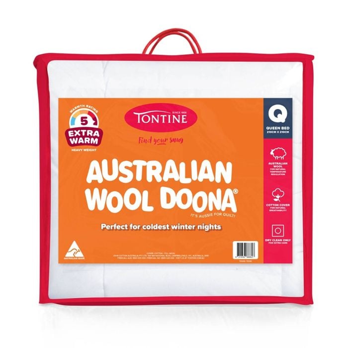 Tontine Australian Wool Doona Extra Warm Winter Quilt Queen Heavyweight