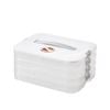 Catzon Stackable Dumpling Box 4-Layer with Lid & Time Scale for Storage-White