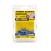 Zenith 4G x 20mm Zinc Plated Hinge-Long Threads Countersunk Head Timber Screws - 100 Pack