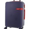 GAP Hard-Shell Suitcase 4 Wheel Hidden Pocket Cabin Luggage 56cm Navy