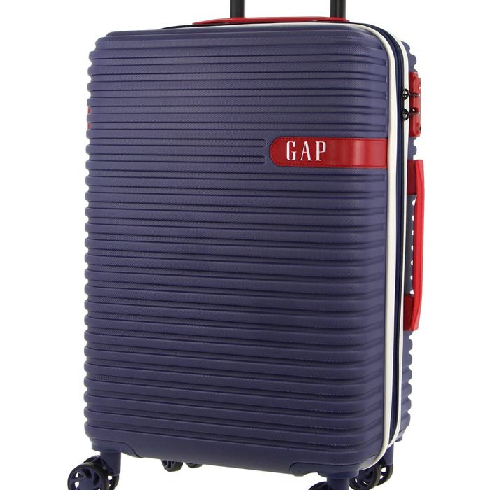 GAP Hard-Shell Suitcase 4 Wheel Hidden Pocket Cabin Luggage 56cm Navy