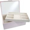 LVD MDF Glass 25x17cm Velvet Jewellery Box Rectangle Large - Musk